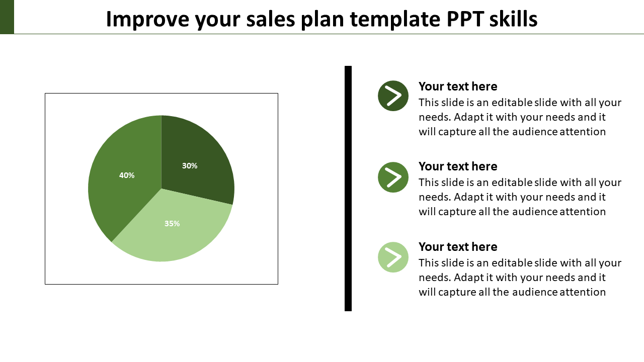 Free - Circular-Pie Model Sales Plan Template PPT	